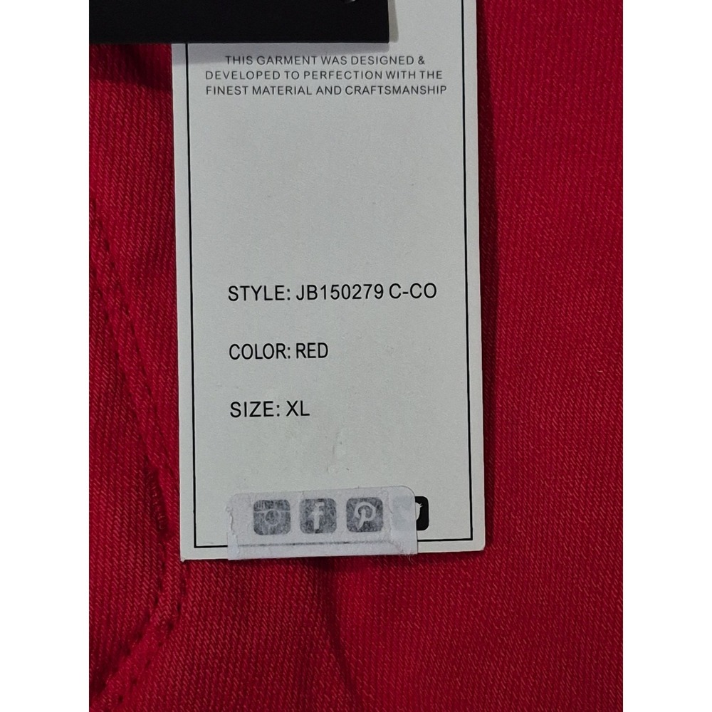 JUDY BLUE Bermuda Jean Shorts Red Women's XL High Rise Tummy Control Denim - Picture 9 of 10